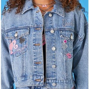 Brand New Forever21 Barbie Graphic Denim Jacket